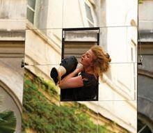 Espectáculo de dança aérea no Fundão