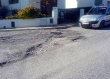 Buracos no Bairro da Luz