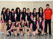 Escola Dr. José Dinis da Fonseca com várias
        equipas campeãs de voleibol