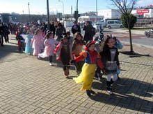 Cortejo carnavalesco na Estação