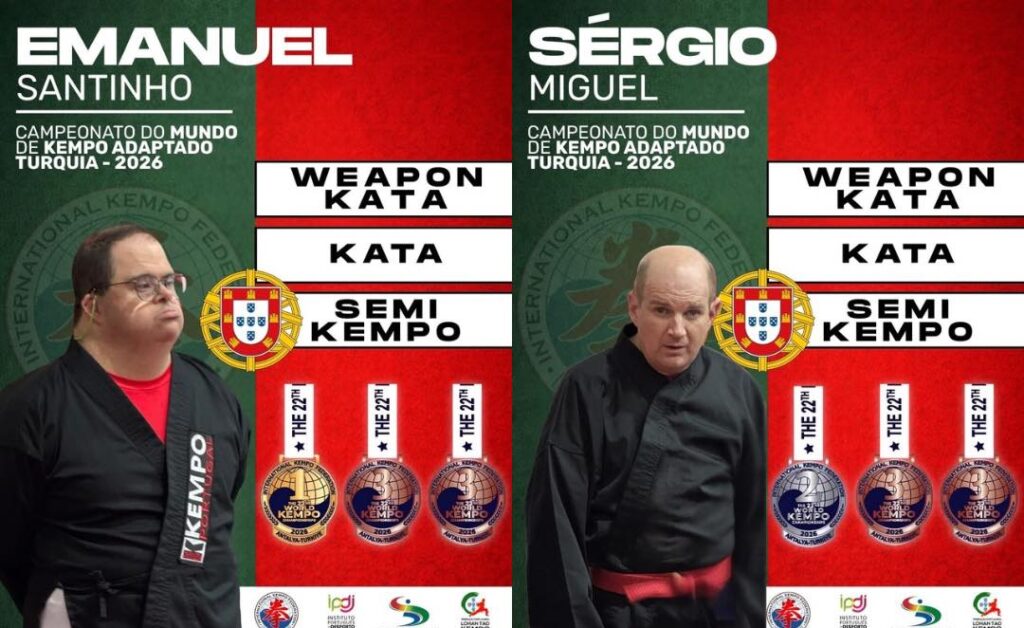 Atletas da CERCIG medalhados no Mundial de Kempo