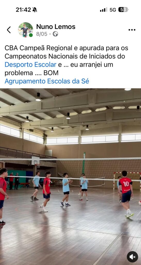 Equipa de Voleibol da CBA está apurada para o Campeonato Nacional do Desporto Escolar