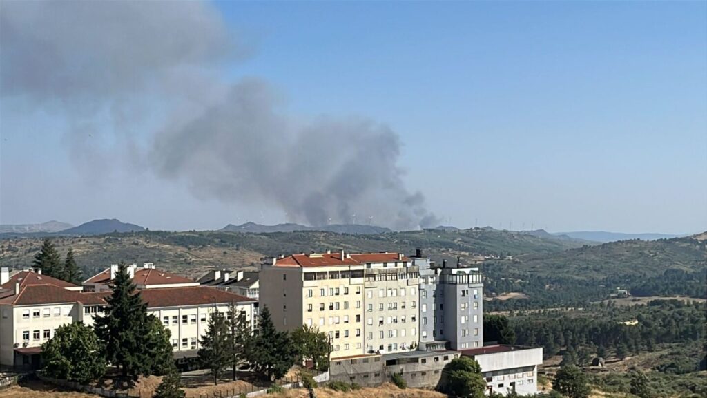 Fogo alastra-se à Benespera e limite da Guarda